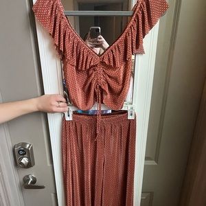 Orange polka dot Zara set!